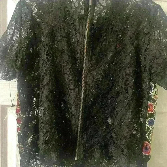 ZARA Lace Blouse With Beaded Embroidery - A59 - Picture 7 of 7